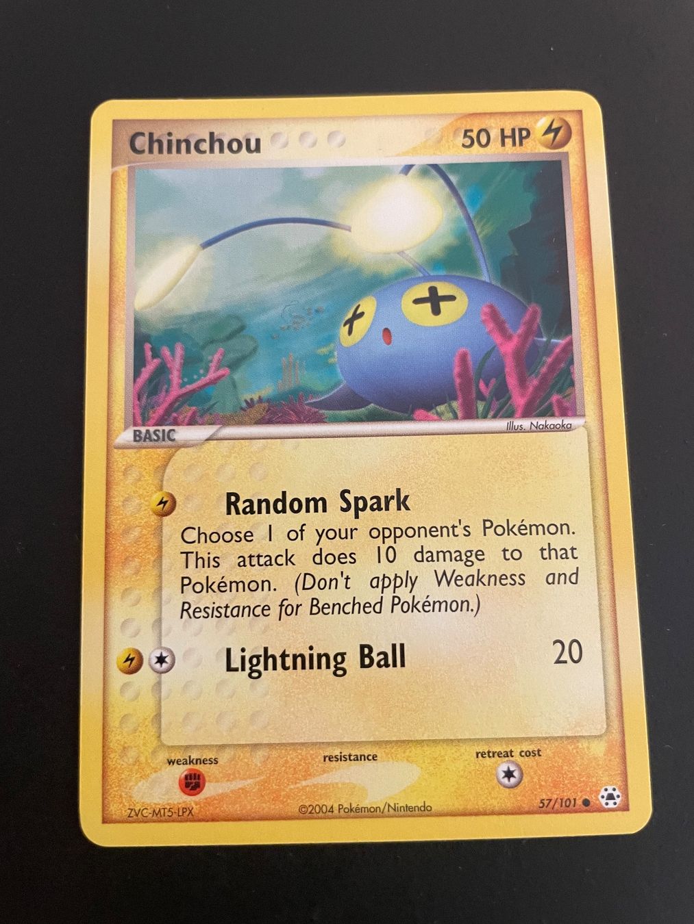 Pokémon Carte collezionabili: CHINCHOU 57/101 EX HIDDEN LEGENDS – Usato da Zürich venduto da pokemon_cards