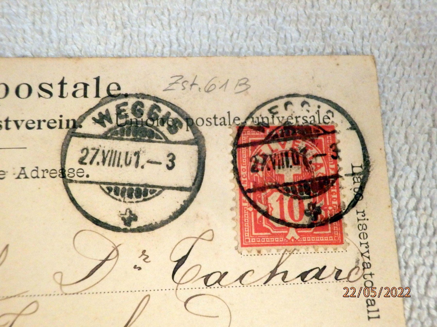Ansichtskarten: Ansichtskarte, Weggis mit See und Alpenpanorama, Nr.61B – Gebraucht aus Ueberstorf von dinbau 2