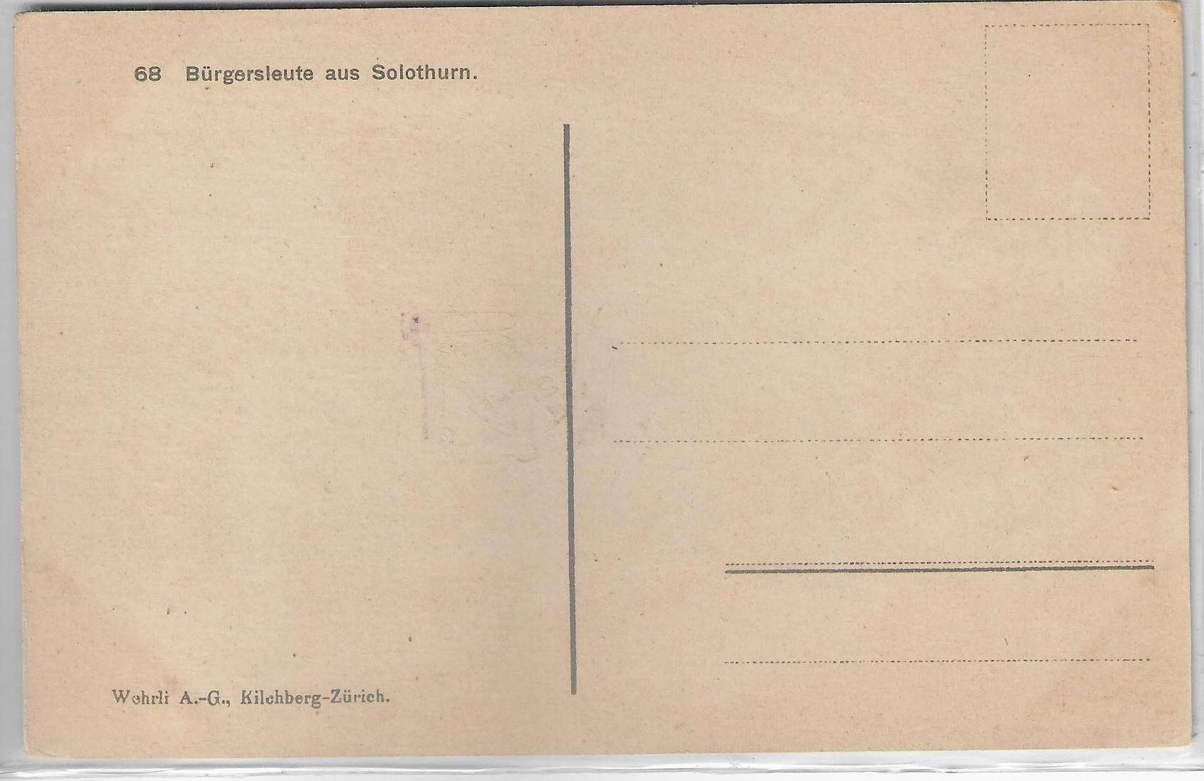 Cartoline postali: Bürgersleute aus Solothurn - Litho – Usato da Ettingen venduto da Kartenplanet 1
