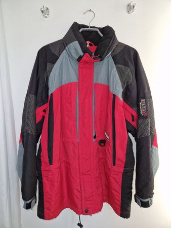 TCM SnowGear Skijacke, Gr.M, rot/schwarz/grau