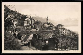 AK Orselina, Ortsansicht mit Kirche