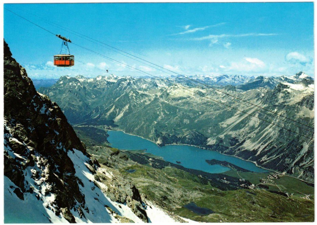 Ansichtskarten: Silvaplana - Luftseilbahn Corvatsch – Gebraucht aus Binningen von Mountainrider