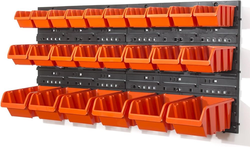 PAFEN Stapelboxen NP4 - 10er Set Rote Lagerboxen 11,5x8x6cm