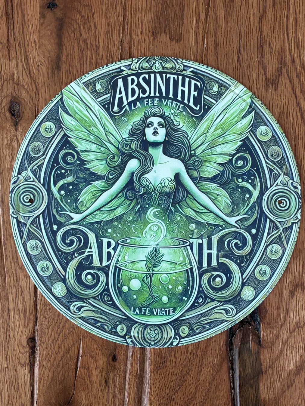 Bevande alcoliche: Absinthe / Schönes Blechschild / 20 CM  fluoreszierend / neu – Nuovo e nell'imballaggio originale da Bremgarten AG venduto da Eurotiz