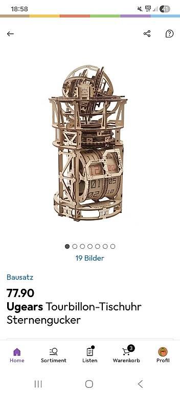 Giocattoli: Ugears Tourbillon-Tischuhr Sternengucker – Usato da Zürich venduto da mic_7gvl 1