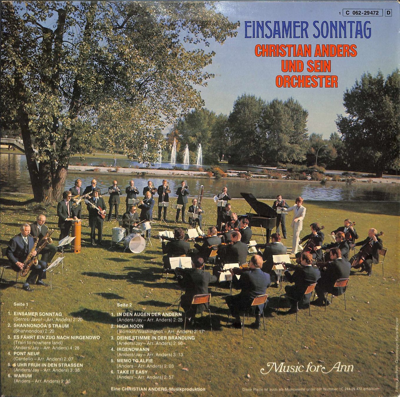 Dischi in vinile: LP: Christian Anders und sein Orchester - Einsamer Sonntag – Usato da Trimmis venduto da Dres2 1
