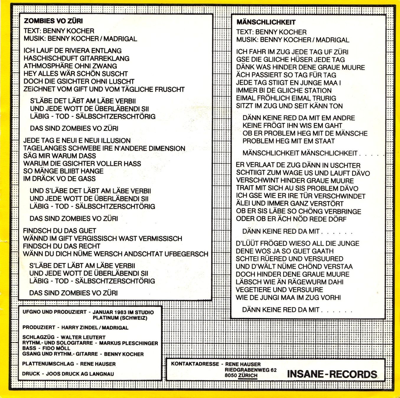 Dischi in vinile: Madrigal Vinyl Single von 1983 – Usato da Volketswil venduto da Abcrecords 1
