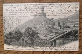 Martigny, Tour et la Bâtiaz 1904. n. Luzern. z.Fam.Muff-Kost