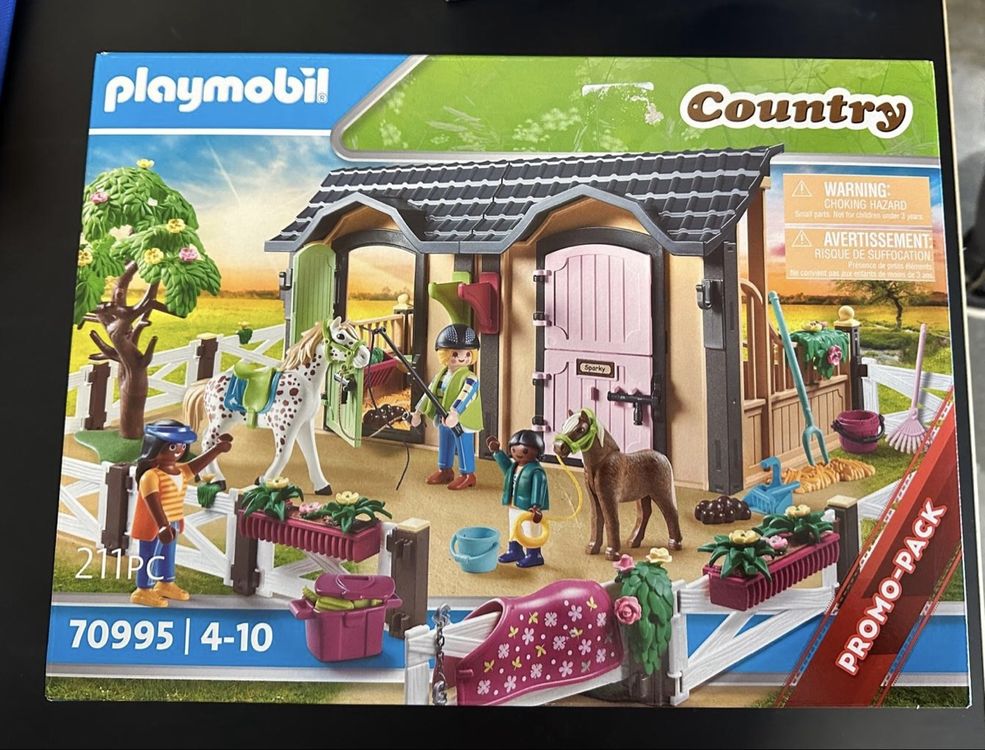 Playmobil 70995 - Reitunterricht mit Pferdeboxen 211 Teile (Neu und ...
