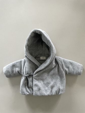 Teddy & Minou Babyjacke Kapuze Grau 