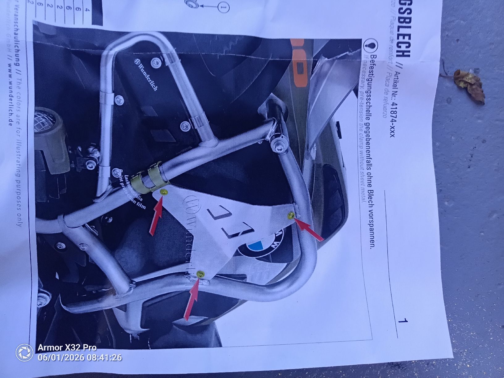 BMW Tutti i ricambio per moto: Verstärkungsblech BMW GS Adventure – Nuovo e nell'imballaggio originale da Neuhausen venduto da Diavolo2 3