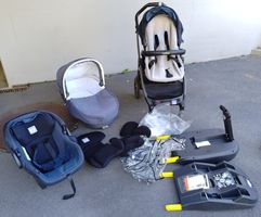 Poussette Peg Perego 3 partie + 2 bases isofix + accessoires