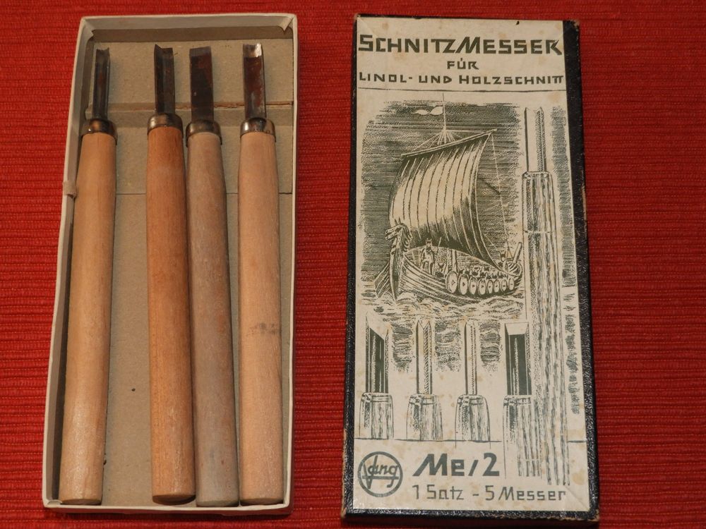 SCHNITZ MESSER FÜR LINOL ODER HOLZSCHNITT, FEHLT 1 ARTIKEL | Kaufen auf ...