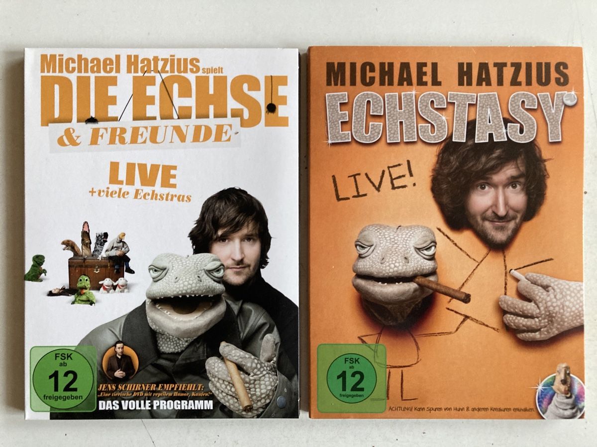 Tutti i DVDs: Michael Hatzius: Echstasy  +  Die Echse & Freunde  2-DVD‘s – Usato da St.Galllen venduto da elkaphone