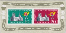 1955, W35, Lausanne-Block postfrisch **, Kat: 80.-+ günstig