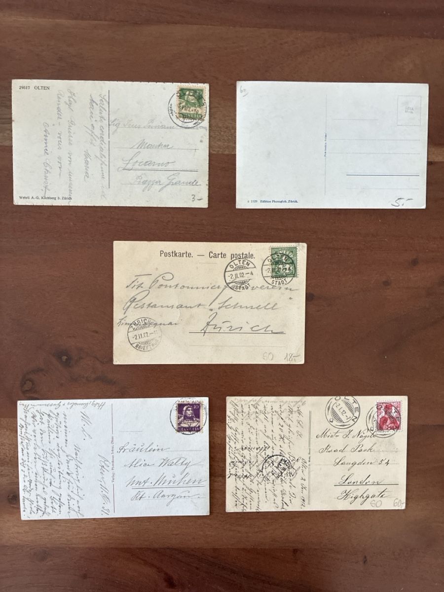 Cartoline postali: 10 Ansichtskarten Schweiz von Olten SO – Usato da Oftringen venduto da Cla.vD.74 3