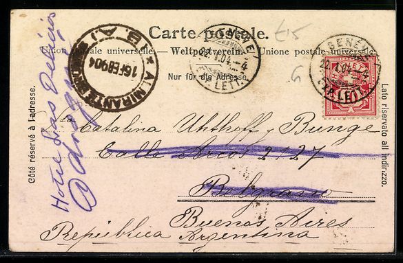 Cartoline postali: AK Genéve, Place du Molard, 1904 – Usato da Berlin venduto da bartko-reher 1