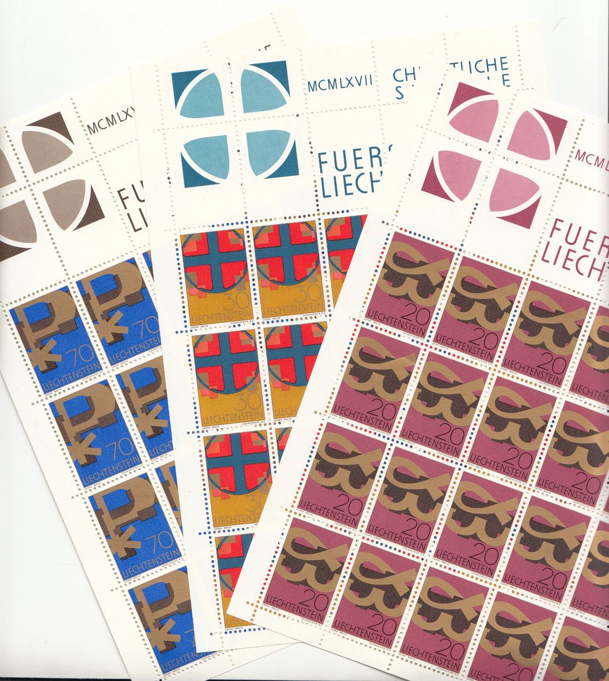 Tutti i francobolli: LBK 416 - 418 Zierbogen postfrisch – Usato da Bürglen TG venduto da StampGraf
