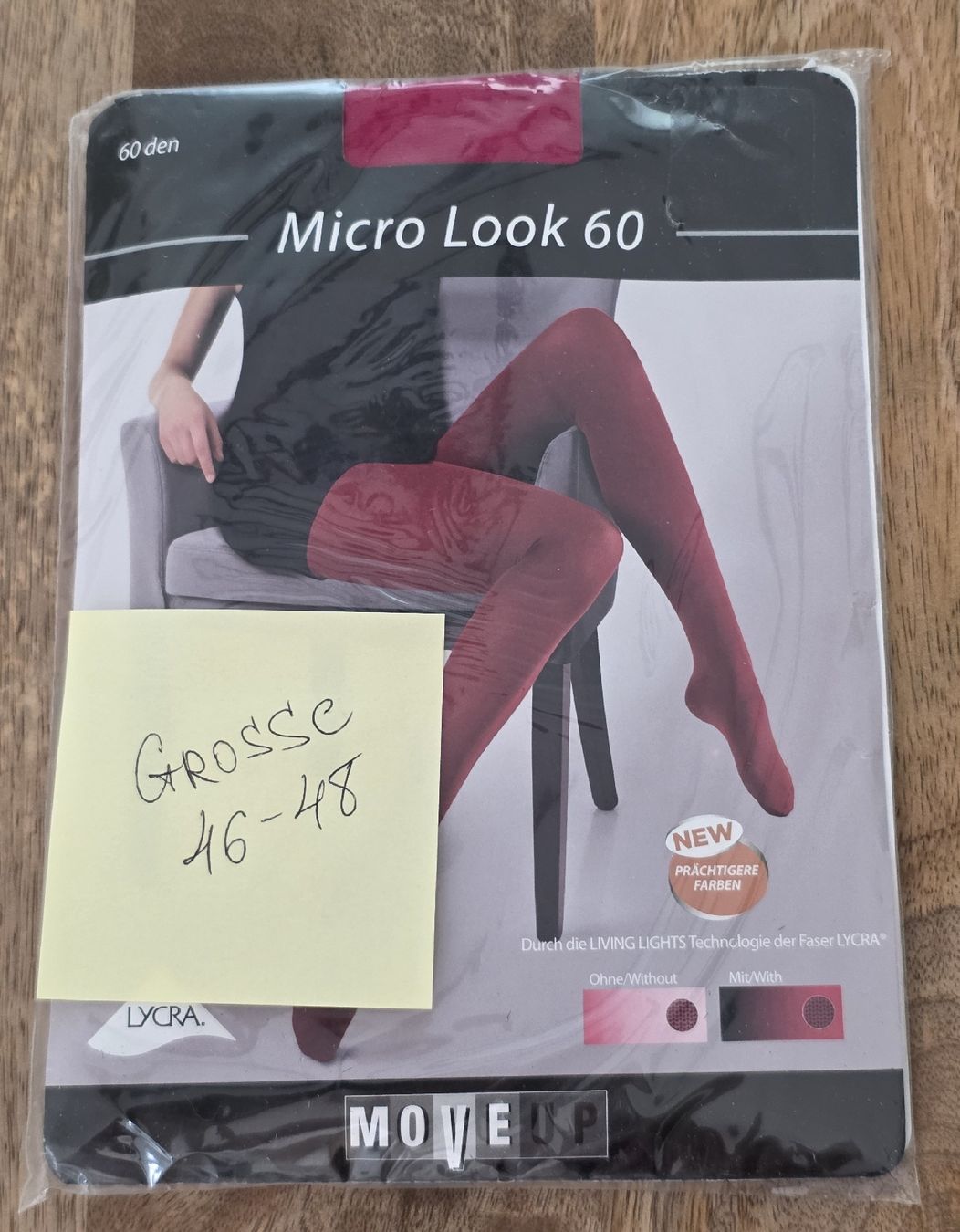 Collants: Micro Look 60 Strumpfhose Rot Groesse 46-48 neu – Neuf avec emballage d'origine à Rheinsulz par Gilea 3