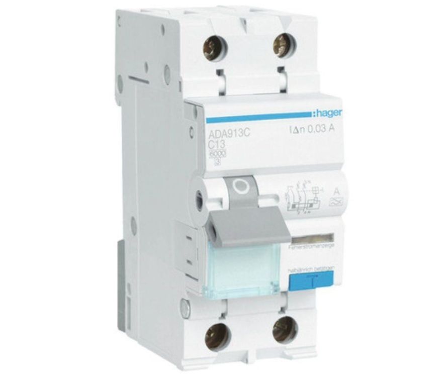 Interruttore FI/LS da 30 mA. Interruttore a corrente residua, 6 kA 1P+N tipo A B16/0,03 30 mA GOMETY FI con RCBO 16 Amp corrente nominale interruttore RCD, 230 V, tipo A, montaggio