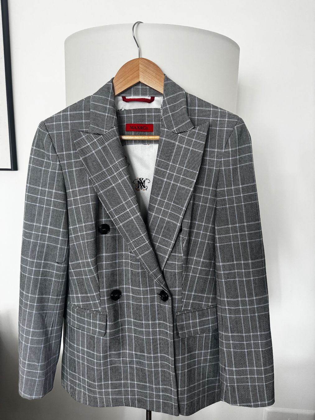 Vestes: MAX&Co Grey Checked Double-Breasted Blazer – Size 34 – Excel – D'occasion à Sorengo par ale_lv26