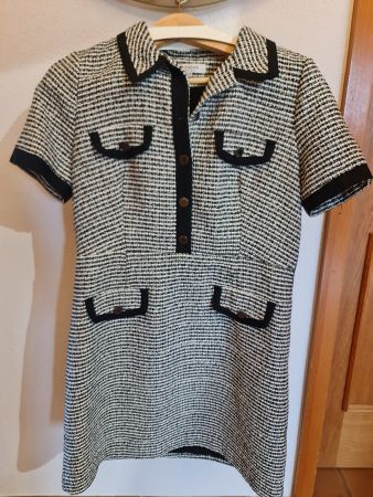 Kleid Morgan schwarz weiss kariert gebraucht Grösse 42