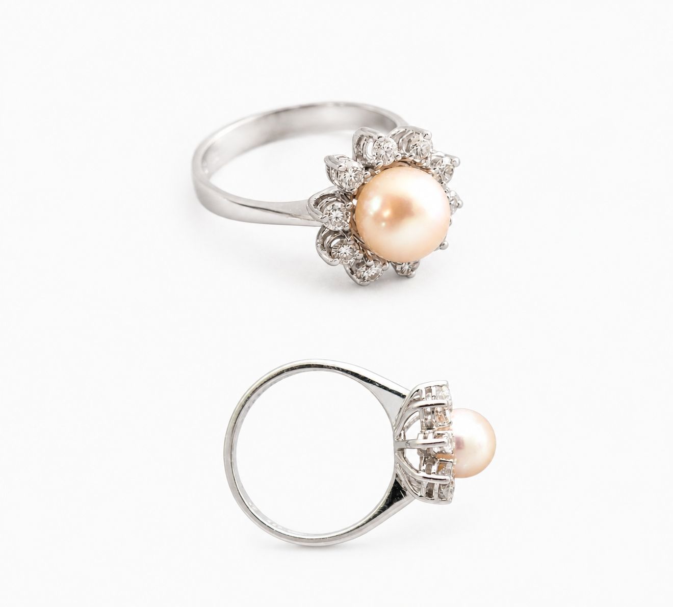 Bagues: Perle/Diamantring 1970er Jahre – D'occasion à Zuzwil SG par domi7862 4