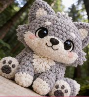 Häkelset Amigurumi für Anfänger- kleiner Wolf -Handarbeit