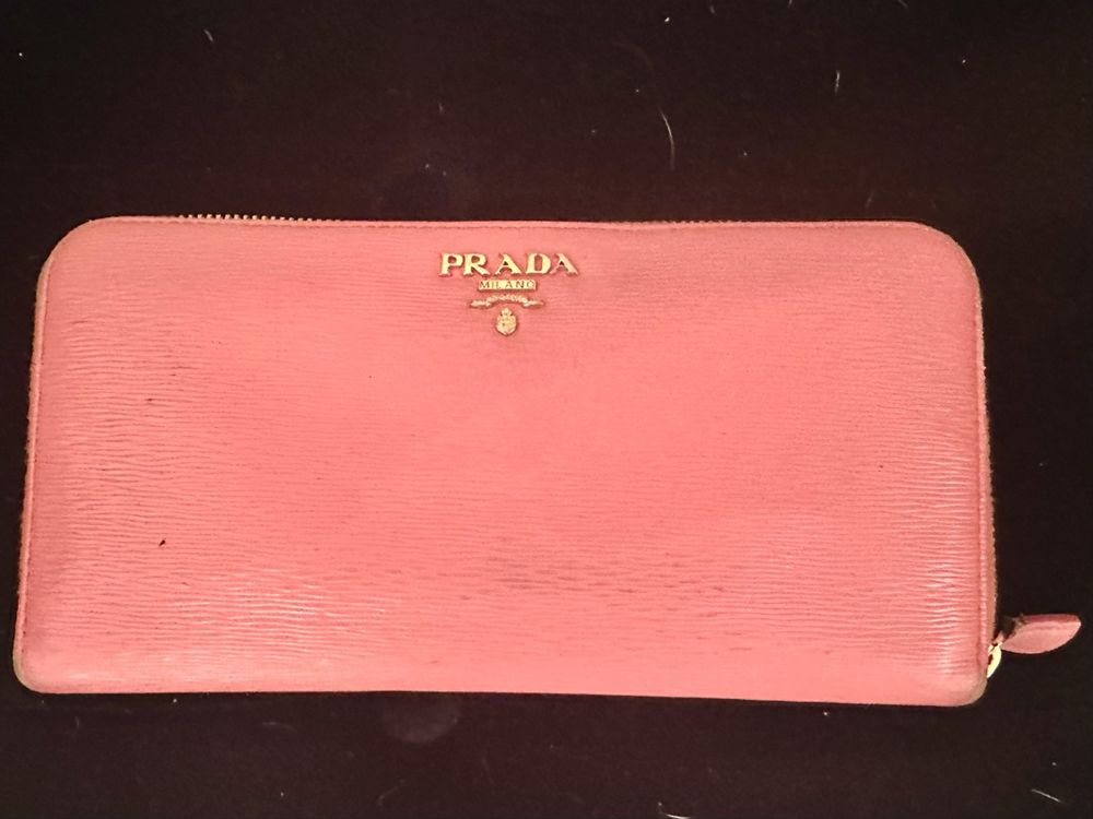 Prada Portamonete: Prada Portemonnaie Saffiano Rosarot – Usato da Jona venduto da Dincercestan 3