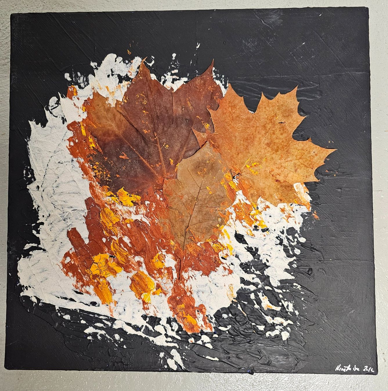 Gemälde: Dreiteilige Collage, abstrakte Kunst-Bilder – Gebraucht aus Oetwil a.d. Limmat von grisilisi 1