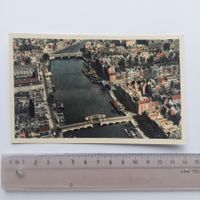 AK Leuchtfoto Amsterdam Centrum met Binnen Amstel ungelaufen