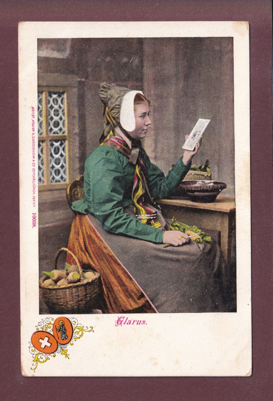 Cartoline postali: TRACHT - GLARUS – Usato da Pully venduto da nicecards