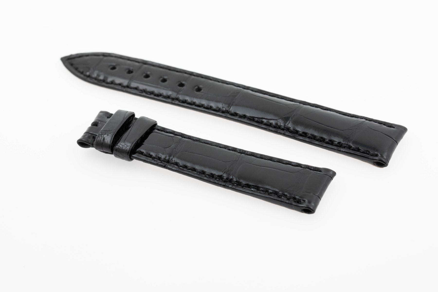 Bracciali & Braccialetti: Breguet shiny black leather strap 18mm NEW – Nuovo (secondo la descrizione) da Epalinges venduto da bracelet123