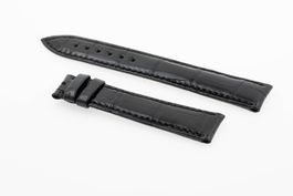 Breguet shiny black leather strap 18mm NEW