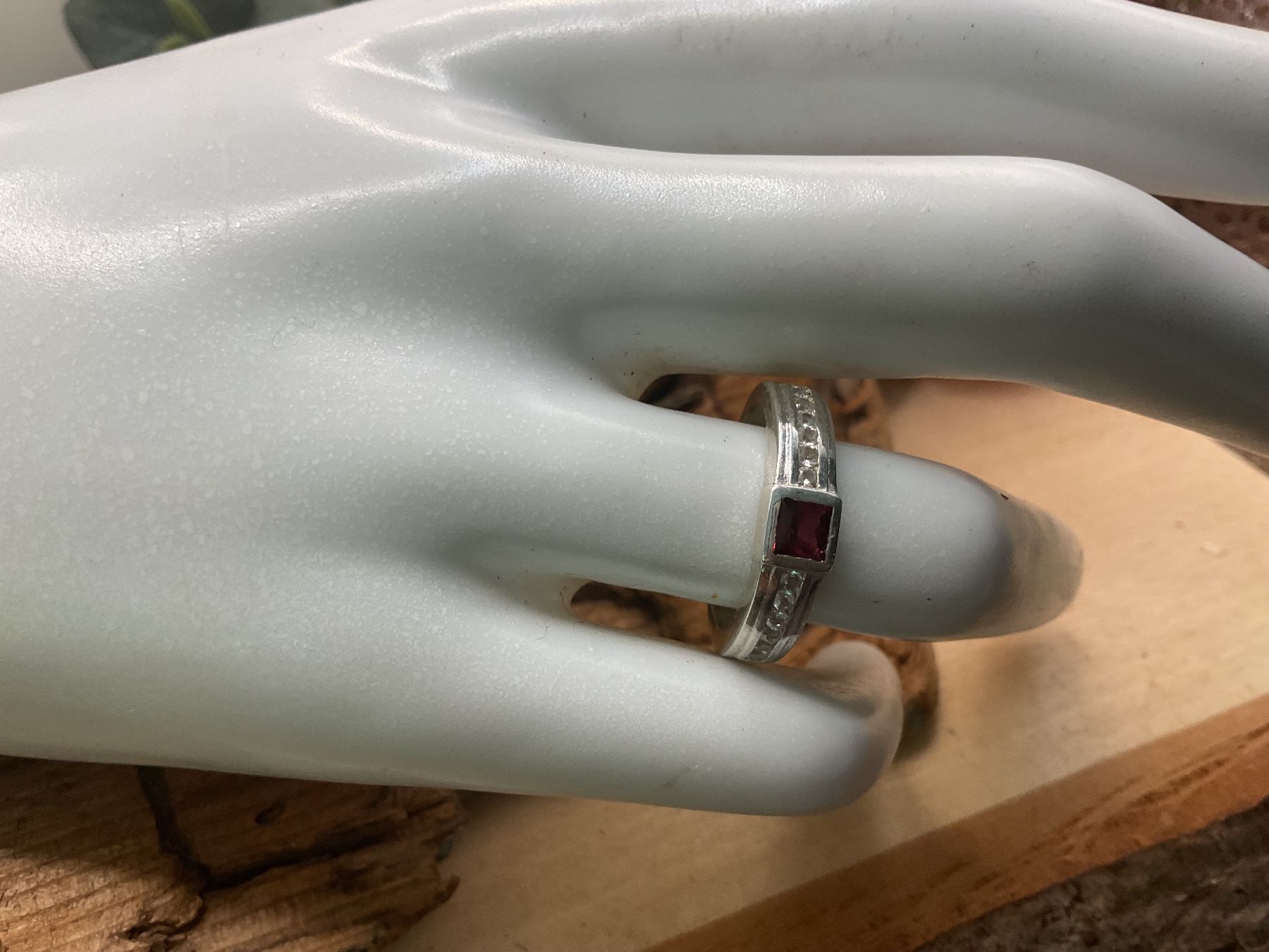 Ringe: Silberring mit Rhodolith und Zirkonia, Gr. 54.5 – Neu (gemäss Beschreibung) aus Luzern von S.Kern01 1