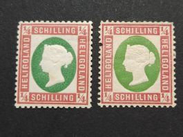 Helgoland Mi-Nr. 8 a/b Ungebraucht Gutes Erhaltung Selten
