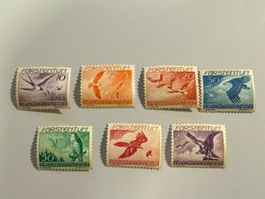 1939, Einheimische Vögel, ZNr. F17-F23, ungebraucht