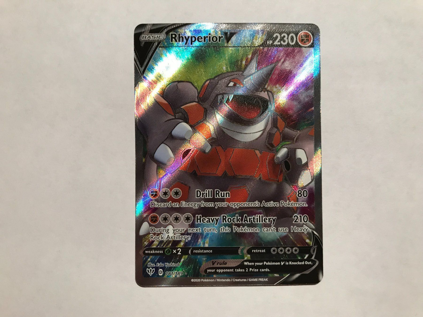 Pokémon Carte collezionabili: Rhyperior V FullArt – Nuovo (secondo la descrizione) da Hagendorn venduto da Pokecollectorch 1