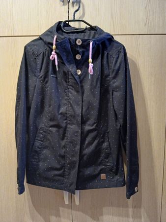 Veste mi-saison à pois, taille L, noire
