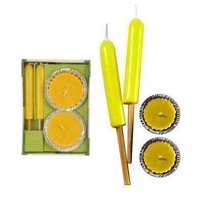 Candele: Kerzen 4er Set Zitronengeruch – Nuovo e nell'imballaggio originale da Spreitenbach venduto da mario-shop.xs
