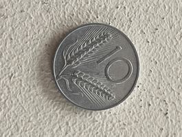 10 Centesimi Italienische Münze, Jahrgang 1955