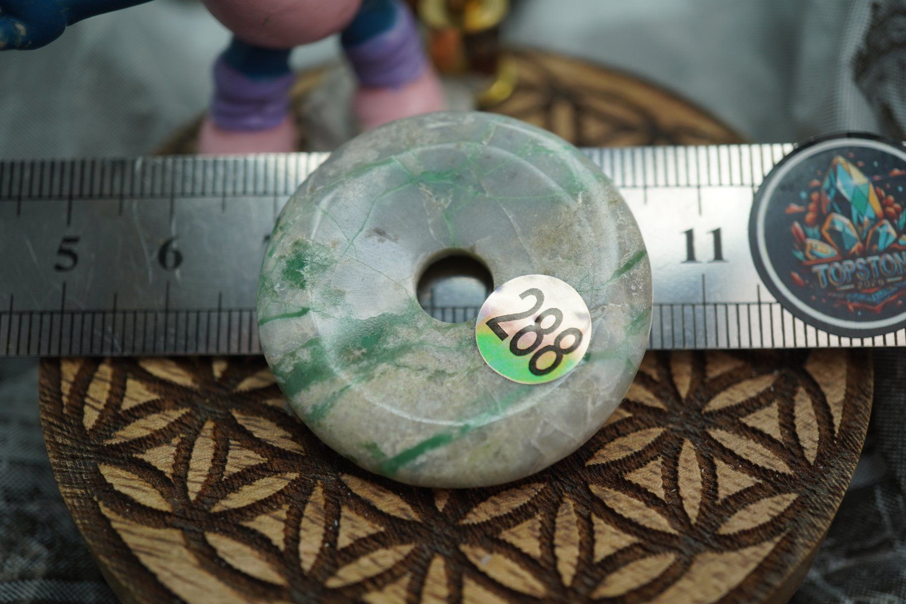 Minerali & Pietre curative: Varascit    Pi  Scheibe  ca40mm    ab  1.-     Räumung – Nuovo e nell'imballaggio originale da Eschenbach SG venduto da topstone 4