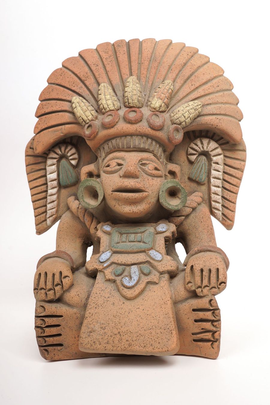 Skulpturen & Statuen: Maya Gott, grosse Keramikfigur aus Mexiko – Gebraucht aus Buochs von chicco64