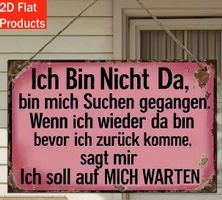 SCHILD MIT LUSTIGEM TEXT AUS HOLZ NEU