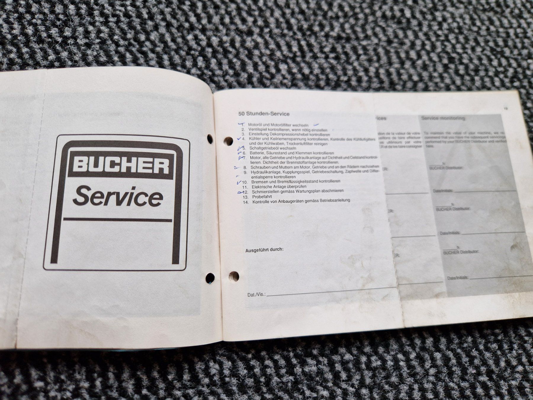 Original Anleitung Bucher TM600 Mähtraktor Traktor (Gebraucht) in ...