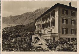 Alte Ansichtskarte Hotel Aeberli, Locarno-Monti, 1935