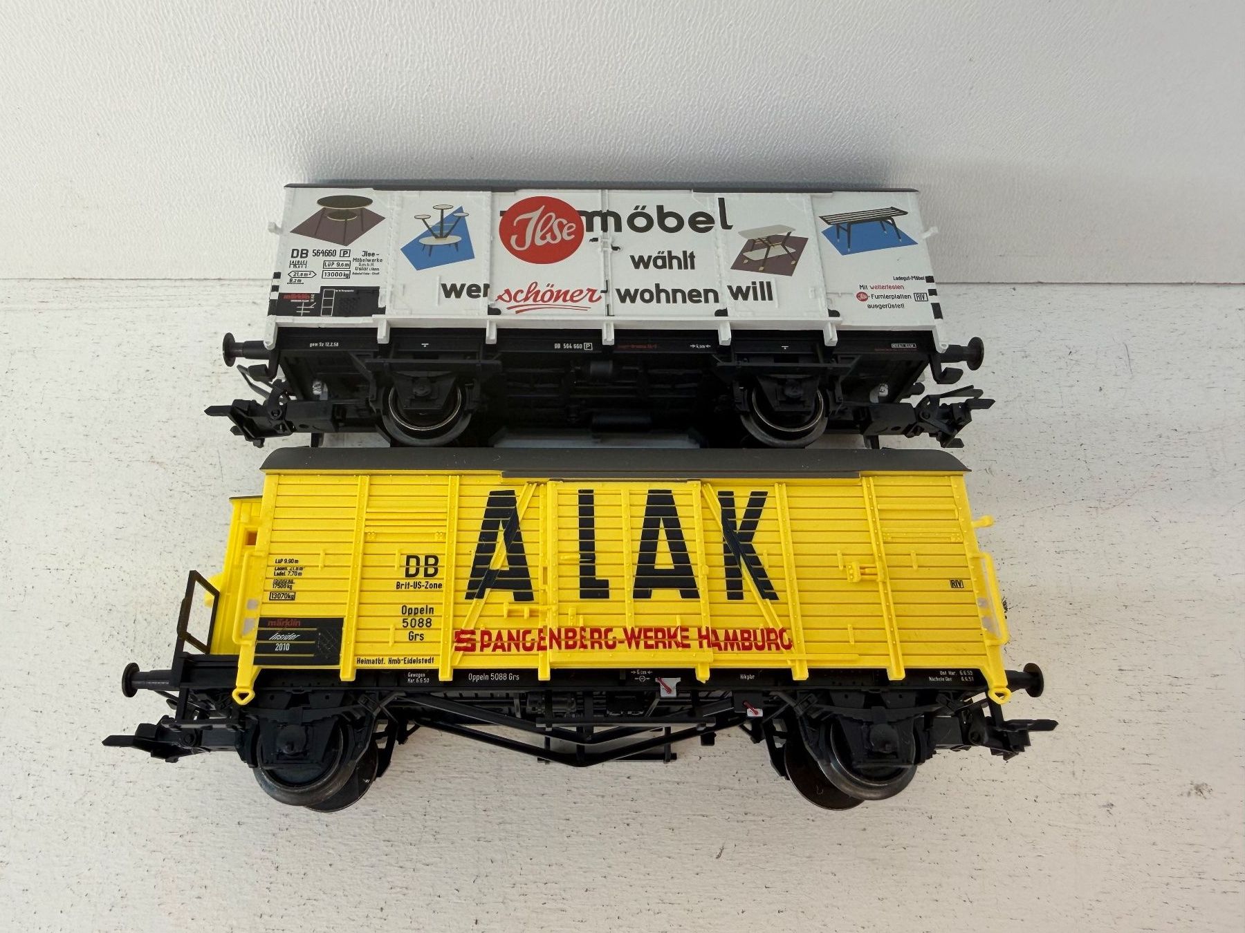 Märklin Modellini di ferrovie: Märklin 48160 + 48165 Güterwagen 2er Set der DB – Usato da Büsserach venduto da ModellbahnDepot 2