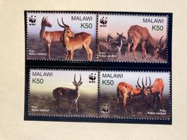 Malawi 2003 WWF Satz Puku Antilope postfrisch