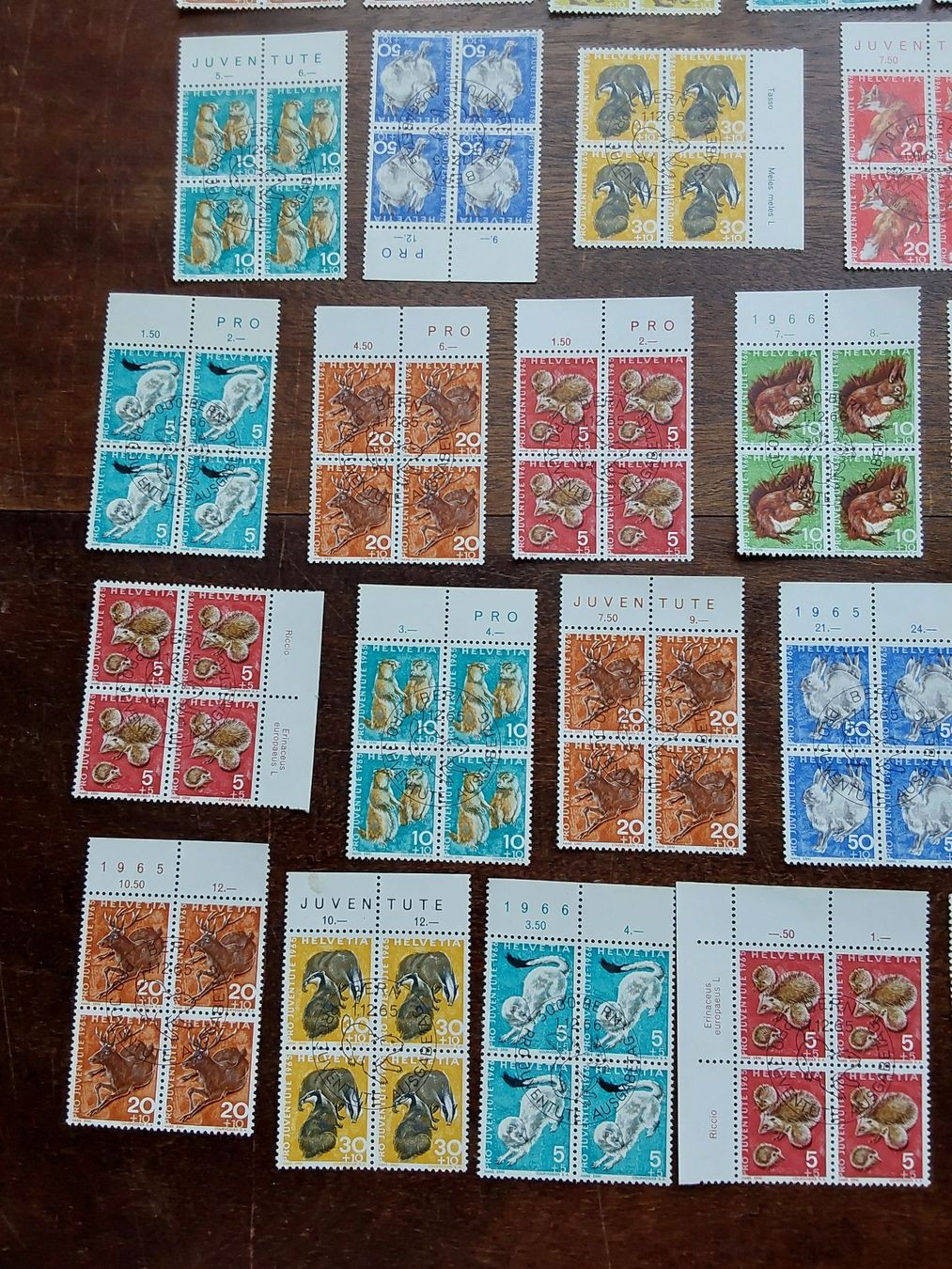 Tutti i francobolli: Erni Hans. 34x Viererblock zusammen.  – Usato da Steinach venduto da Chilli1957 5
