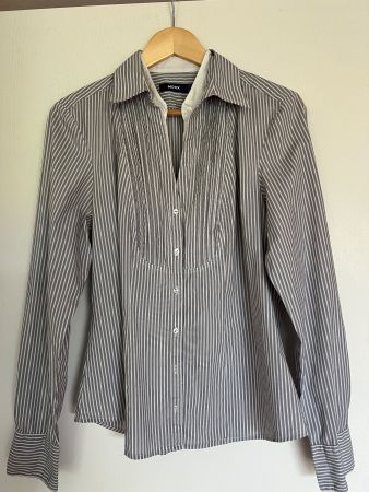 MEXX Bluse grau gestreift, Top Zustand, Gr. 40, Baumwolle